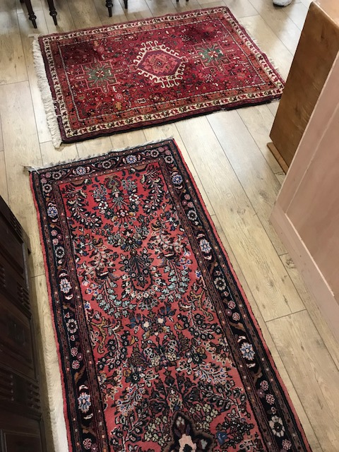 A Persian runner and a rug 285 x 82cm and 145 x 107cm